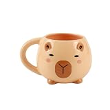 I-TOTAL - Taza de cerámica Chunky, taza para té o café 410 ml (CAPYBARA)
