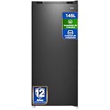 CHiQ Congelador Vertical 145L con 4 Estrellas & Puerta Reversible Negro
