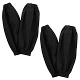 KBSICWO 2 Pares de Puños Impermeables para Brazos, Manguitos Impermeables Elásticos, Mangas de Brazo para Cocinar Platos Pescar, Negro