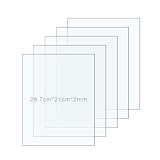 5 Hojas A4 Metraquilato Transparente 2mm,Laminas de Acrilico,Lámina acrílica de plástico transparente,Lámina de Acrílico Transparente,placa de plástico transparente para decoración,pantalla