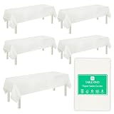 Talking Tables Table Kind 5 x Mantel de Papel Blanco Liso Desechable para Fiesta, Boda, Catering, Restaurante, Aniversario, FSC Reciclable 180cm x 120cm