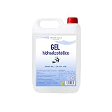 Gel Hidroalcohólico 5 Litros – Garrafa Uso Profesional y Doméstico – Higiene de Manos sin Aclarado – Secado Rápido