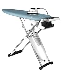Laurastar S Pure Sistema de planchado, Vapor Higiénico que Elimina las Bacterias y los Ácaros, Tabla Activa, ruedas, Depósito Extraíble, Pearl Blue