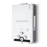CO-Z 12 L Calentador de Agua Butano Calentador de Agua LPG Instantáneo, Certificado CE, Calentador de Agua de Gas Licuado de Petróleo sin Tanque (12 L)