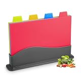 4 Piezas Tablas de Cortar de Plástico – Tabla cortar cocina – Tabla de cortar – apta para lavavajillas – apta para lavavajillas y sin BPA – plástico reversible – 30×23.5cm（4 colores）