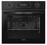 Candy Idea FIDCP N615 L, Horno Multifunción, 65L, 1 Bandeja y 1 Rejilla, Ventilador Radial, Limpieza Aquactiva, Convección + Ventilador, 8 Funciones, Mandos Push&Pull, Puerta Doble Cristal, Negro