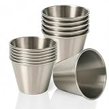 LOW&EE® Flaneras en Acero Inoxidable - Molde para flan - Flaneras individuales - Molde Repostería Antiadherente - Postres - Salsas - 12pzs - Ø8 cm