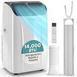 SereneLife Aire Acondicionado Portátil 14000 BTU, Climatizador 3 en 1 Frío, Ventilación y Deshumidificador, con Kit de Ventana, para Hogar y Oficina