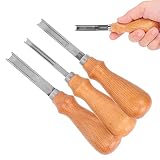 Bordeadora de Cuero Bisel Trimmer Shoveler Edge Cutter Adelgazamiento Cuchillo Mango Herramienta Herramientas Kit Herramienta de Recorte 3 Piezas Diy Madera Leathercraft Accesorios
