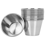 Space Home - 12 moldes Flan - Molde Individual para Pudín - Molde Crema Cocida - Moldes individuales para Muffins - Flaneros de Acero Inoxidable - Diámetro 9 cm