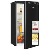 Exquisit Nevera de 75 litros, independiente, frigorífico pequeño y compacto, 45 cm de ancho, iluminación interior LED, KS585-V-091E (negro)