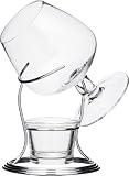 BarCraft Juego de Regalo de Vaso de Brandy y Calentador, Vaso de 350ml, Soporte para Velas de té y Soporte de Metal, Juego de 3 Piezas