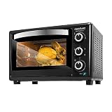 Cecotec Horno de sobremesa Bake&Toast 3090 Black Gyro, 30 L, 1500 W, 12 Funciones diferentes, Incluye rustidor giratorio, Luz interior, Bandeja recogemigas.