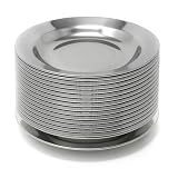Menax - Platos 18 Centímetros para Aperitivos de Acero Inoxidable - Set de 12 Platos Reutilizables para Tapas y Snacks - Uso Profesional en Bar y Restaurante