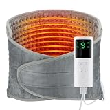 Almohadilla Térmica Eléctrica, Almohadilla Térmica Para Cintura, 9 Niveles De Calefacción, 4 Temporizadores, Calentamiento Rápido, Ideal Para Cintura Espalda Vientre Piernas -30x126cm
