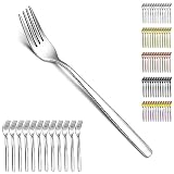Berglander tenedor de mesa de 12 piezas, juego de tenedores de cena moderno de acero inoxidable, cubiertos ideal para el hogar, restauroom, hotel, boda, apto para lavavajillas