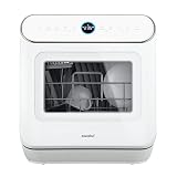 COMFEE' CDWMT305WD Mini Lavavajillas de Sobremesa, 3 Cubiertos, 7 Programas