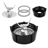 Piezas de Repuesto para Licuadora Oster, Cuchillas de Repuesto para Licuadora con Tapa de Base de Tarro y 2 Juntas Tóricas de Goma Compatible con Oster Osterizer Licuadoras Accesorios