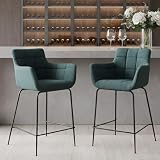 chairus 2PCS Taburetes de Isla de Cocina Moderno con Brazos, Verde