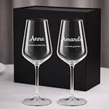 Wanapix | Copa Vino Grabada Personalizada | Cristal Bohemia | Regalo Boda