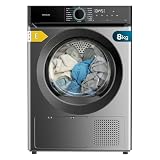 Cecotec Secadora Bomba de Calor 8Kg Bolero Dresscode Dry 8180 Steel. 650W, Clase E (Antigua A++), Bajo Consumo, 15 programas, 3 Niveles de Secado, SpaCare, Antiarrugas, Accesorio para Zapatos, Steel