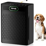 AIRTOK Purificador de Aire, Cubre Hasta 170m², Filtro HEPA Para Alergias, Humo, Caspa De Mascotas y Olores, con Filtro lavable, Modo de sueño, Monitor de calidad de aire PM 2.5, Aromaterapia