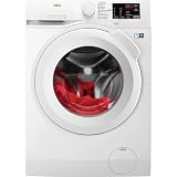 AEG L6FBI147P Lavadora de Libre Instalación, Carga Frontal, 10 Kg / 1400 rpm, Serie 6000, Motor Inverter, Inicio Diferido, Panel de control Blanco, Blanco, Clase B