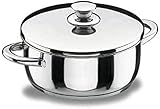 LACOR 40016 - Cacerola con Tapa Vitrocor, Acero Inoxidable, 24 cm
