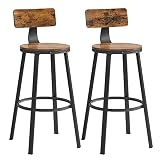 VASAGLE Taburetes Altos de Cocina, Juego de 2, 54 x 54 x 99 cm