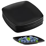 suaywo Pack de 6 platos cuadrados grandes para postres,sushi y aperitivos