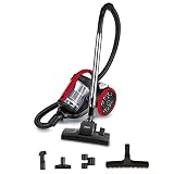 Polti Forzaspira C110 Plus Aspirador Trineo Ciclónico, Sin Bolsa, 4 Etapas de Filtración, Cepillo para Parquet Incluido, Negro y Rojo