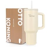 OTTO KONING Vaso Térmico 40oz Termo Café para Llevar con Asa y Pajita