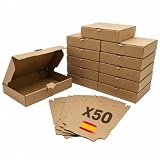 Grupo Darik Pack 50 Cajas de Cartón Automontables para Envíos (24x16x4,5 cm) – Cajas de Cartón Kraft Pequeñas Eco-Friendly, Montaje Rápido sin Adhesivos para E-Commerce, Regalos y Almacenamiento