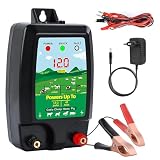 Hengrongshen Valla de pasto 12 V con indicador LED, fuente de alimentación para valla de pastos de 2 años de salida para animales medianos de ganado, caballos, ovejas, para 10 km de alcance