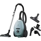 Electrolux Pure D8, Aspirador de Trineo con Bolsa, Ultra silencioso, 57dB, Potencia automática Inteligente, Mango ergonómico, Ligero, PD82-4MB, Azul Cielo
