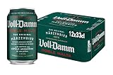 Voll-Damm | Cerveza Doble Malta | Toque Cítrico y Afrutado | Sabor Único | Espuma Consistente | Pack de 12 Latas x 33 cl