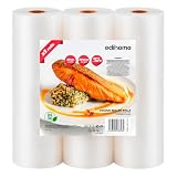 Edihome, Bolsas Vacio Desechables para Alimentos, 20x300cm, 3 Rollos, Bolsas para Envasadora al Vacio, Conservación, Rollos Envasado al Vacio, BPA Free, Sous Vide (3 Rollos 20x300cm)