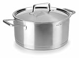 LACOR - Foodie Cacerola con Tapa, Acero Inoxidable, Gris, 18 cm - Cocina