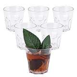 DIBALIYI 6 Piezas Vasos Acrílicos, 5.63OZ Vasos de Plástico de Transparente Reutilizables, 160ML Vasos Apilables para Adultos Niños Infantiles, Copa Irrompible para Senderismo Exterior Cámping