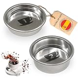 PROAX® Filtro Cafetera para Cecotec 51mm Presurizado | Compatible con Cafeteras Cecotec, Ufesa y Breville | Set de 2 o 3 Cazoletas | Repuesto Power Espresso 20 (Set 2 Filtros (1 y 2 Tazas))