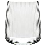 KONZEPT Vasos de cristal agua 320 ml, set de 6 unidades con relieve, diseño elegante, aptos para lavavajillas