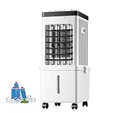 air cooler for room,aire acondicionado portatil,Climatizador Evaporativo Bajo Consumo,3 Modos De Ventilación,7.5H Temporizador,Bajo Consumo,65W para Dormitorio y Cocina(Botón pulsador)