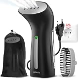 Vaporizador para ropa, vaporizador portátil de mano para ropa, cabezal de vapor de metal, calentamiento de 25 segundos, sistema de bomba, tamaño mini, vaporizador de mano para cualquier tela, sin