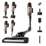 Rowenta X-Pert 6.80 Flex, Aspiradora Escoba Sin Cable, Negra y Burdeos