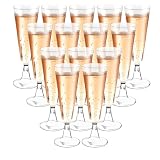 Behiruch 30 Piezas Copas de champán de plástico, 160 mlTransparente Flautas, reutilizables, para bodas, fiestas y picnics, transparentes y duraderas