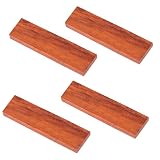 XiyaxiVici 4 piezas Mango de Cuchillo de Madera de peral rojo Natural Herramientas de Material de Bricolaje para la Fabricación de Cuchillos 16x4x1 cm
