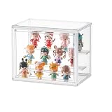 lomonmen Vitrina Expositora,Vitrina Cristal con Puerta Magnética,Vitrina Metacrilato Transparente para Figuras de AccióN,Juguetes,Miniaturas,Coleccionables (Blanco, 27 * 18 * 21)