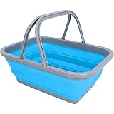 cartrend Cubo Plegable con asa, para Lavar los Platos, Compras, Transporte, lavandería, 9 litros, Camping, Camping, Camping, Caravana, Caravana, Accesorios para caravanas, Accesorios para caravanas,