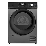 Cecotec Secadora de Ropa Bomba de Calor 8 kg Bolero Dresscode Dry 8330 Steel, 15 programas, Clase E, Funciones como Secado Automático, Planchado Fácil, Stop&Go, Tambor Giro Bidireccional, Inox