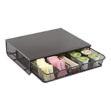 Safco 3274BL Onyx - Organizador de productos de hostelería de cortesía, de malla metálica, con 1 cajón, color negro
